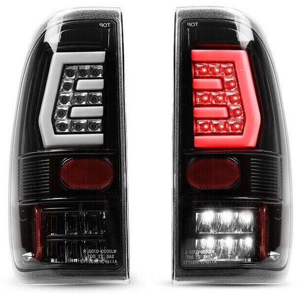 Winjet Ford F-150 1997-03 / 97-07 Ford F-250 / 99-07 Ford F-350Led Tail Lights - Glossey Black/Clear CTWJ-0703-GBC - main